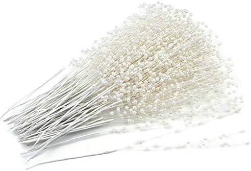 Whiie891203 Home Decoration,100Pcs Hand DIY Faux Pearl String Home Living Room Desktop Wedding Party Decor - White