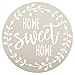 Home Sweet Home Stencil with Laurel Wreath by StudioR12 | Reusable Mylar Template for Painting Wood Signs | Round Design | DIY Home Decor Country Farmhouse Style | Mixed Media | Select Size (12