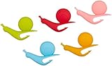 5pcs Snail Shape Silicone Tea Bag Holder Cup Mug Candy Colors Gift Set