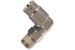 NINJA Paintball Macroline Fitting - 90 Swival - Nickel