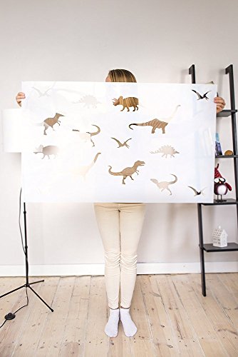 Dinosaurs Scandinavian wall stencil - Expedited 3 Days Delivery - Wall Accent - Reusable Template - Large Mylar Washable Plastic - Repeatable Pattern for Bedroom Décor - Thumbnail 4