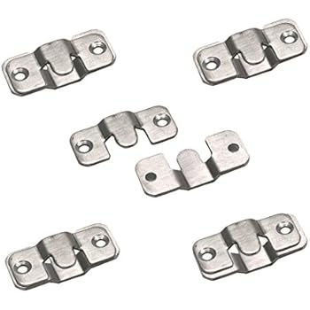 5 Pairs Metal Flush Mount Brackets - Sectional Photo Frame Connectors For Gallery Walls