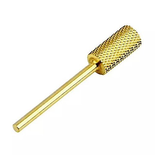 Goliton? Tungsten Steel Gilt Head Nail Manicure File Drill Bit Grinding Tool - Gold