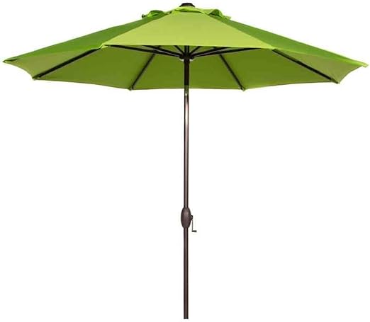 Amazon Com Abba Patio 9 Feet Patio Umbrella Market Outdoor Table Umbrella With Auto Tilt And Crank Lime Green Garden Outdoor