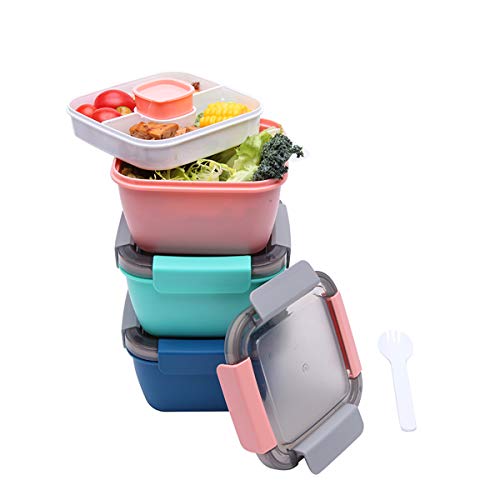 image for G.a HOMEFAVOR Salad BPA Free Lunch Container with Large 1.1L Salad Bow