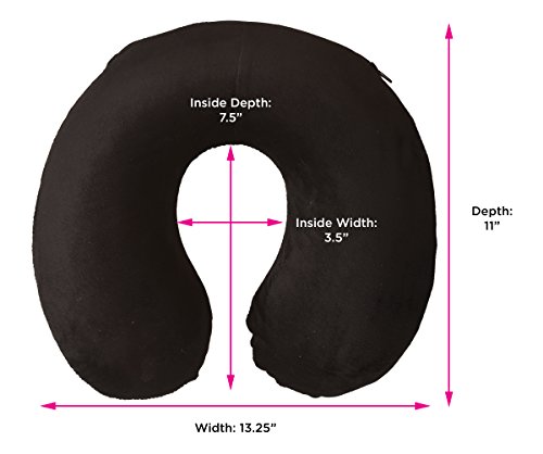 NOVA Medical Products Memory Foam Neck Pillow, Black, 0.75 Pound