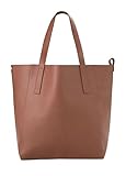 Mango Women's Faux-Leather Shopper Bag, Chocolate, U