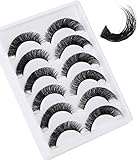False Eyelashes Wispy Fuax Mink Lashes D Curl