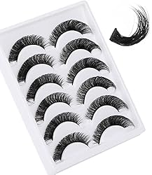 False Eyelashes Wispy Fuax Mink Lashes D Curl