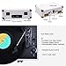 Vinyl Record Player, JORLAI 3-Speed Turntable Record Players Suitcase with Stereo Speaker/ Rechargable Battery/ Vinyl-to-MP3 Recording/ Headphone Jack/ Aux Input/ RCA Line Out - White
