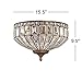 Vienna Full Spectrum Ibeza Close to Ceiling Light Flush Mount Fixture Mocha Brown 15 1/2