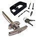 Shed Door T-Handle Lock Kit - Chrome - Longer 5-1/2