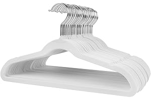 Stormix Baby Clothes Hangers 30 Pack, Kids Velvet Hangers Non-Slip, Clothes Hangers with Shoulder Notches for Toddler Children White