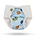 Pull-on Undies 2.0 Stretchy Waterproof Potty Training Pants and Toilet Training Underwear (Medium, Dumps and Trucks)