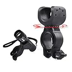 LandFox&reg; Flashlight Holder,Torch Clip Mount Bicycle Front Light Bracket Flashlight Holder 360°Rotation