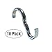 PHS Narrow Picture Rail Hooks Silver Finish (10 Pack)