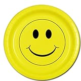 SMILEY FACE DESSERT PLATE (8/PKG)