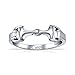 Gold Plated Silver Equestrian Horse Snaffle Bit Band Ring Silver / 4