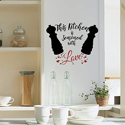 Colorful kitchen wall decal with a design featuring household items and artwork, priced at $11.99.