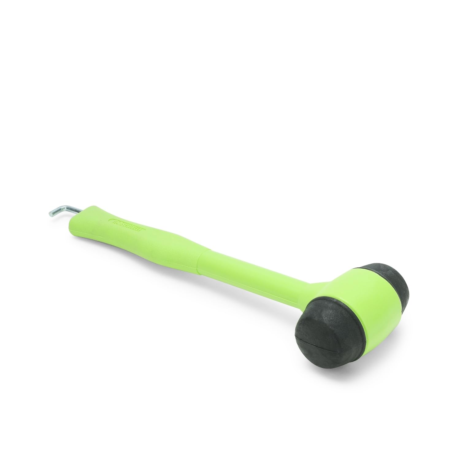 MOSCATELLI Multi-Purpose Camping Hammer, Robust and Ergonomic Mallet Hammer with Hook for Removing Pegs - Lime Green
