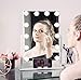 Rebel Poppy Makeup Vanity Mirror with Lights - Lighted Cosmetic Vanity Mirror with Phone Holder, 3 Colour Touch Control with Dimmable LED Bulbs, Hollywood Style Makeup Mirror, White
