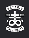 Satanic University: 8.5 x 11 | 120 Page Grimoire | Personal Book of Shadows | Blank Lined Notebook | by Pharaoh Group