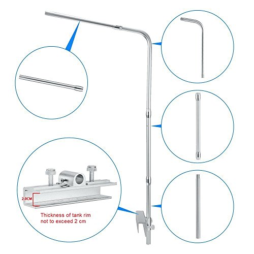 AquaticHI THE PAPIO 90 Watt Full Spectrum Reef LED Aquarium Light Fixture for Marine / Saltwater / Freshwater Fish Tanks, Pendant Style, Remote Control, Dimmable (Mounting Bracket) - Thumbnail 2