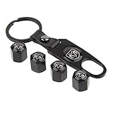 BENZEE 4pcs VB01 Black Car Wheel Tire Valve Caps Stem Air For DODGE RAM
