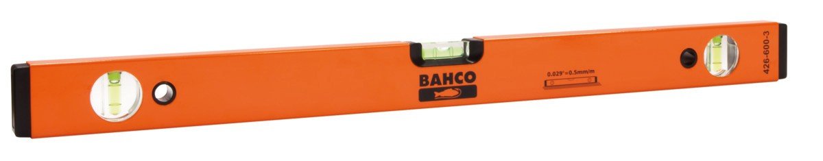 Bahco 426-800 Spirit Level with 3 Vials Precision, Orange/Black, 800 mm