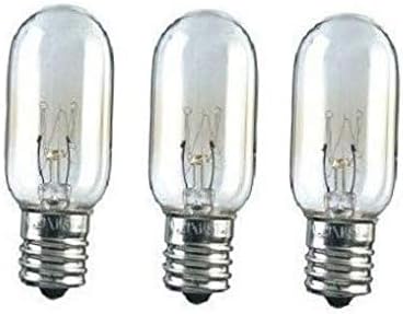 Lamp Bulb KitchenAid Compatible Refrigerator 40 Watt Light Bulb T8-3 Pack - New