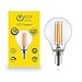 KION 6 Packed, 4 Watt Dimmable LED Filament Round Light Bulb, 2700K Warm White 350LM, E12 Candelabra Base Lamp, 40W Incandescent Replacement, UL Listed