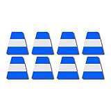 Firefighter Helmet Tets 8 Pack Tetrahedrons Fire Helmet Stickers - Blue with Stripe