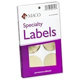 MACO Gold Foil Notarial Seals, 2-1/4 Inches in Diameter, 32 Per Box (OS-721)