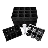 New Design - 360 Cells 606 Pattern Seedling Starter Trays for Seed Germination +5 Plant Labels (60, 6-cell Trays)