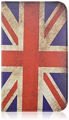 Ceslysun Samsung Galaxy Tab 4 7.0 Case - Book Style Folio Flip Cover Case with Stand for Samsung T230 GALAXY Tab 4 7.0 inch Tablet (Retro UK Flag)