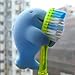 1 X Set 4 Cute Whale Toothbrush Holder Stand Bathroom Accessory
