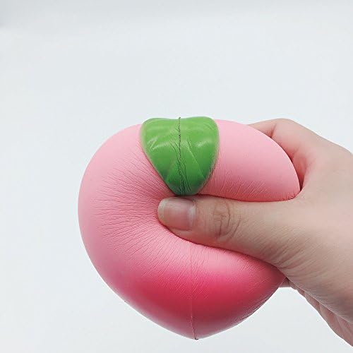 3.9inch New Colossal Squishy Pink/White Peach Slow Rising Cream Scented by Sunplena