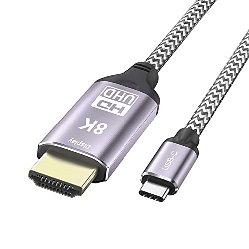 NFHK USB4 USB-C Type-C Source to HDMI 2.0 Display 8K UHD 4K DP to HDMI Male Monitor Cable Connector 1.8m 6ft