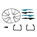 Force1 U45W Drone Spare Parts - “Crash Pack” Includes 4 Propellers 4 Propeller Guards 2 Landing Skids and USB Charger for U45 and U45W Blue Jay Wi-Fi FPV Quadcopter Drone