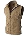 H2H Men's Kinetic Fleece Vest Vest With Multiple Pockets BEIGE US XL/Asia XXL (KMOV081)