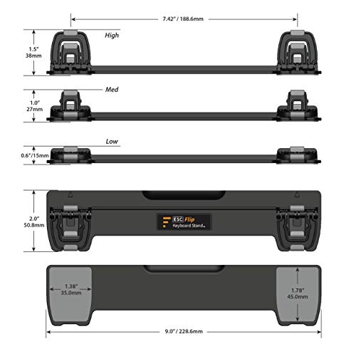 GPG2 ESC Flip Computer Keyboard and Laptop Stand with 3 Adjustable