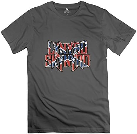 Crystal Men's Lynyrd Skynyrd Brand Design T-Shirt DeepHeather US Size S