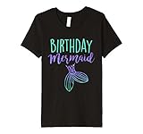 Kids Birthday Mermaid Birthday Party Shirt 10 Black