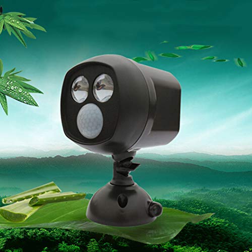 yodaliy Waterproof Security Lights with Motion Sensor 30W Super Bright 450 Lumen LED Spotlight Battery Induction Lamp Wireless Intelligent LED PIR Floodlight Fitting for Garden,Garage,Pathway ect