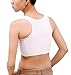 Ostart LES Lesbian Tomboy Short Vest Chest Binder Tops XL White