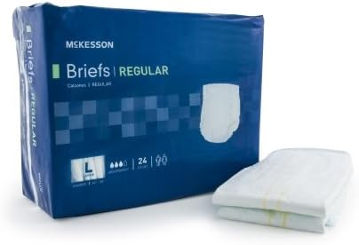 Adult Disposable Brief Diaper, Large, Moderate Absorbency, Tab Closure - McKesson BRCLLG - Case of 72