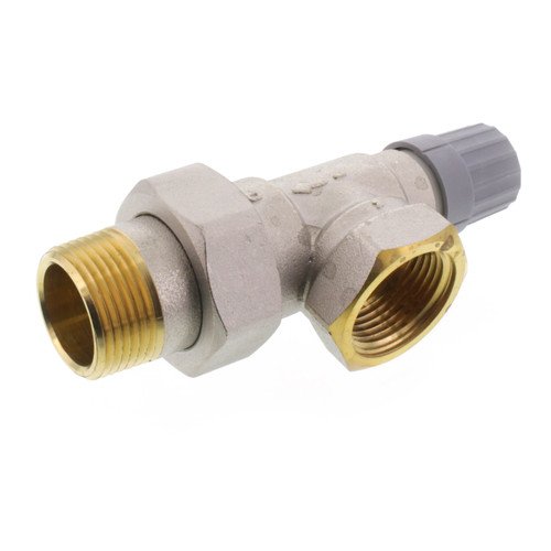 1" Side Mount Angle Thermostatic Radiator Valve - Thumbnail 2