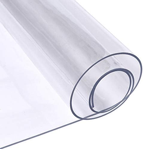 VuHom Dining Coffee Table Topper Furniture Cover Protector Clear Plastic Tablecloth Waterproof Wipeable Vinyl Cloth PVC Rectangle Office Computer Desk Floor Mat Chair Pad (Clear 1.5MM, 16X16 2 Set)