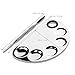PIXNOR Makeup Palette Nail Art Polish Mixing Plate Stainless Steel 5 Holes Palette with Spatula Tool