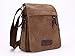Berchirly Small Crossbody Bag Vintage Canvas Leather Messenger Pack Organizer For Women Men Travel Hiking Climbing